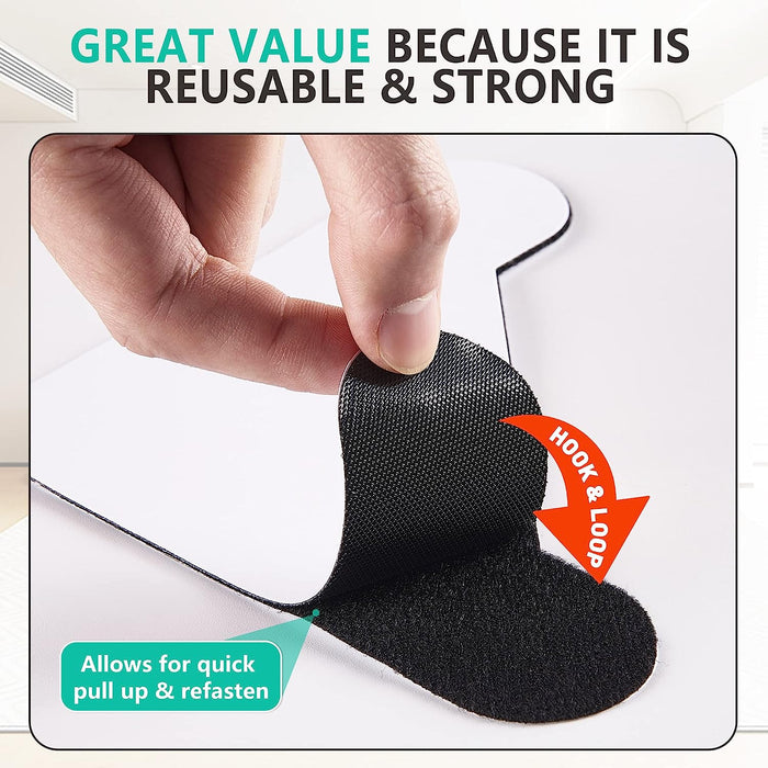15 Pairs Large Size Rug Gripper, Hook and Loop anti Slip Rug Corner Grips, Washable Area Carpet Rug Tape Pad, Reusable Stickers for Hardwood Floors Tiles Non Curl, 4 Corner+1 Center Combo
