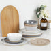 Saturn Dinnerware Sets, 12 Piece Dish Set, Plates and Bowls Sets for 4, White