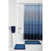 Mainstays Stockholm 15-Piece Geometric Polyester Shower Curtain Set, Navy