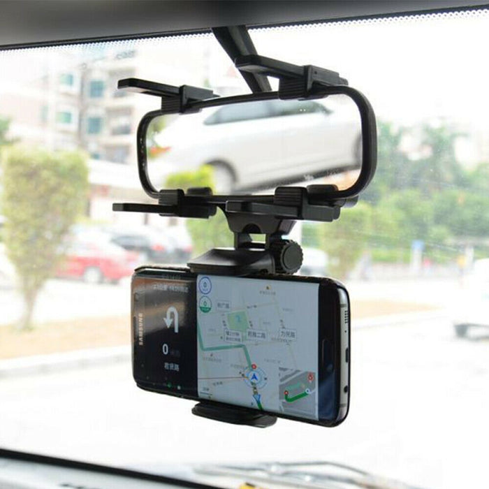 Universal 360° Car Mount Holder Phone Stand Rear-View Mirror Clip for Iphone Samsung Cell Phone GPS