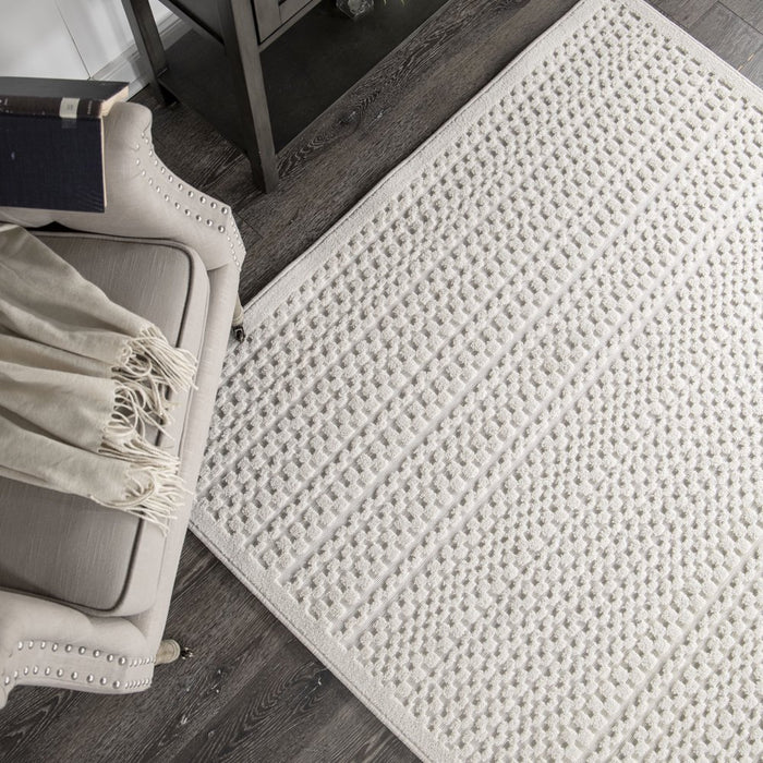 My Texas House Quail Hollow, Country/Cottage, Geometric, Woven Area Rug, 5'2" X 7'6"