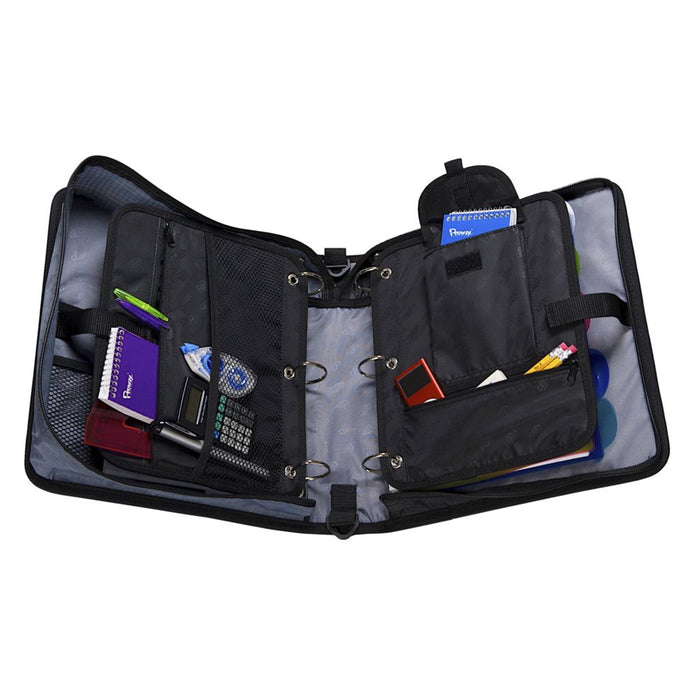 Case-It Dual Ring Zipper Binder, D-Ring, 1-1/2 Inches, Blue