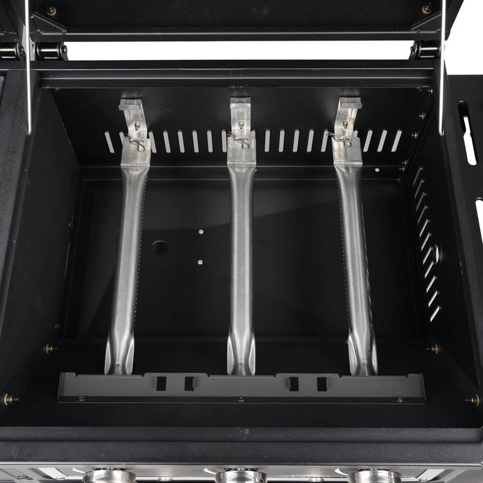 Revoace Dual Fuel Gas & Charcoal Combo Grill, Black with Stainless