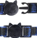 Breakaway Cat Collar with Cute Bow Tie and Bell, Plaid Patterns, 1 Pack Girl Boy Kitty Safety Collars, Blue