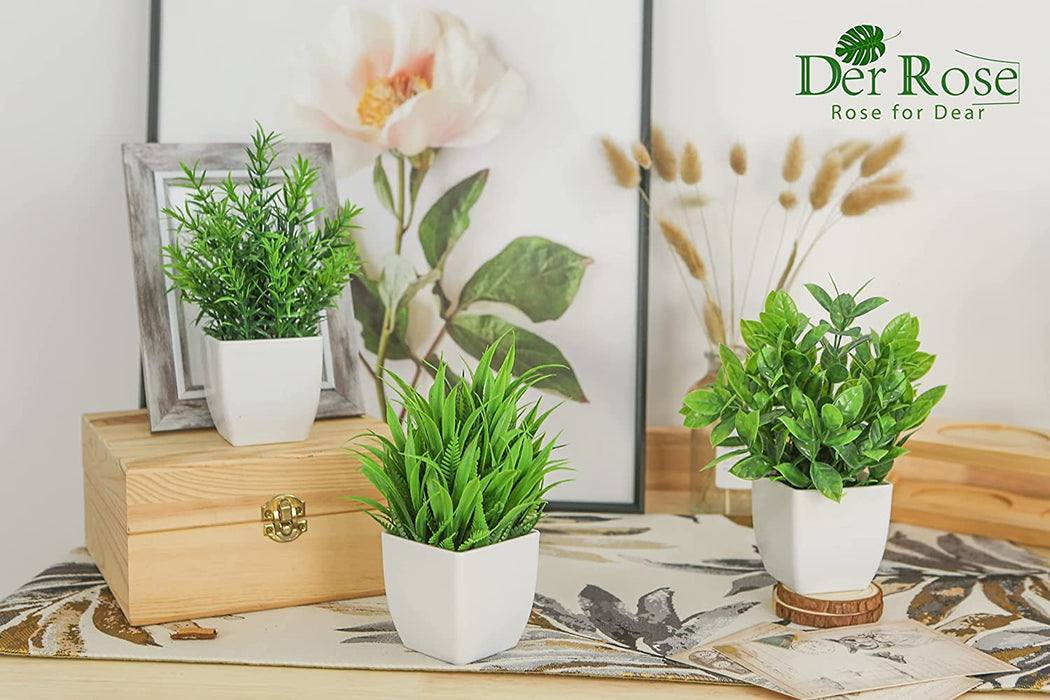 8 Packs Fake Plants Small Artificial Faux Potted Plants for Home Office Farmhouse Bathroom Bedroom Decor Indoor