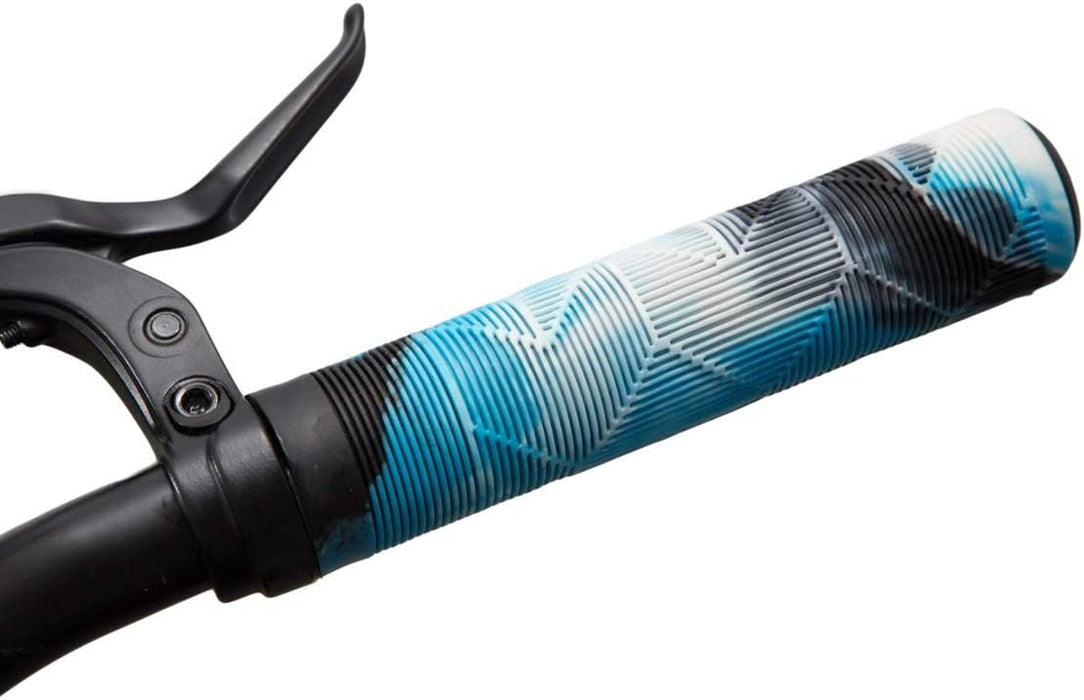 MTB BMX Scooter Grips - Handlebar Bicycle Grips for Flat Straight Bars like BMX, MTB, Scooter; Rubber Non-Slip Grip to Match Any Bike or Scooter