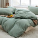 Bedsure Sage Green Duvet Cover Queen Size - Soft Prewashed Queen Duvet Cover Set, 3 Pieces, 1 Duvet Cover 90X90 Inches with Zipper Closure and 2 Pillow Shams
