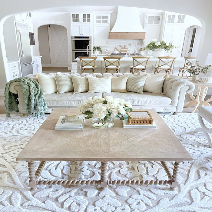 My Texas House Rosalie Rosalie, Transitional Transitional, Floral, Woven Area Rug, 5'2" X 7'6"