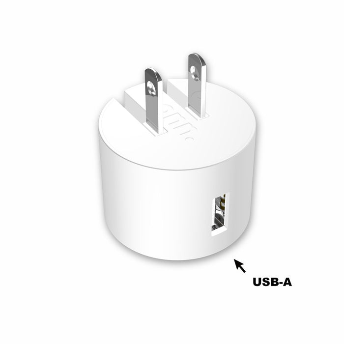 Onn. 2.4A USB Wall Charger with Foldable Plug-White, for Iphone, Ipad and Android Smartphones