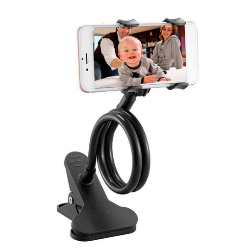 Phone Holder Bed Gooseneck Mount - Flexible Arm 363 Mount Clip Bracket Clamp Stand for Smartphones