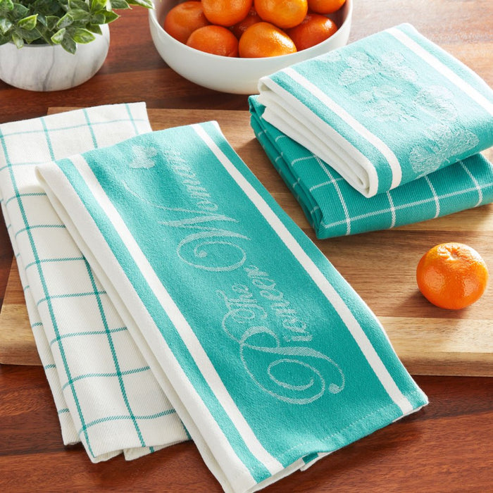 The Pioneer Woman Butterfly Kitchen Towel Set, Blue, 16"W X 28"L, 4 Piece