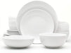 Euro Ceramica Essential Collection Porcelain Dinnerware and Serveware, 16 Piece Set, Service for 4, Classic White