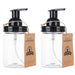 Mason Jar Foaming Soap Dispenser - Black - with 16 Ounce Plastic Mason Jar - Two Pack!