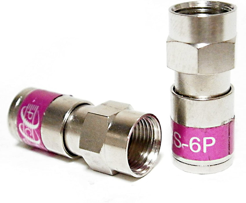 20 Pieces PPC EX6 plus Satellite TV Digital Cable RG6 COAXIAL Cable Compression Fittings