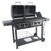 Revoace Dual Fuel Gas & Charcoal Combo Grill, Black with Stainless