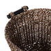 Mainstays Brown Oval 2-Hue Seagrass Storage Basket with Wooden Handles