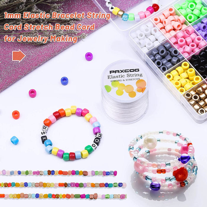 1Mm Elastic Bracelet String Cord Stretch Bead Cord for Jewelry Making and Bracelet Making