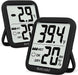 Antonki Room Thermometer Indoor Hygrometer, Humidity Gauge, Humidity Meter, Digital Temperature and Humidity Monitors for Home, Baby Room, Terrarium, Incubator, Greenhouse - 2 Pack