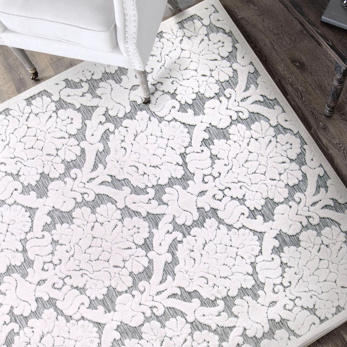 My Texas House Charlotte, Transitional, Damask, Woven Area Rug, 5'2" X 7'6"