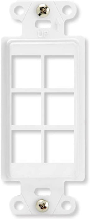 On-Q WP3413WH10 High Impact Flame Retardant Plastic 3-Port Decorator Outlet Strap, White, 10 Count