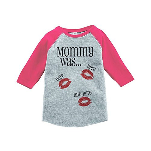 Custom Party Shop Youth Mommy Was Here Valentine'S Day Pink Raglan