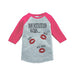 Custom Party Shop Youth Mommy Was Here Valentine'S Day Pink Raglan