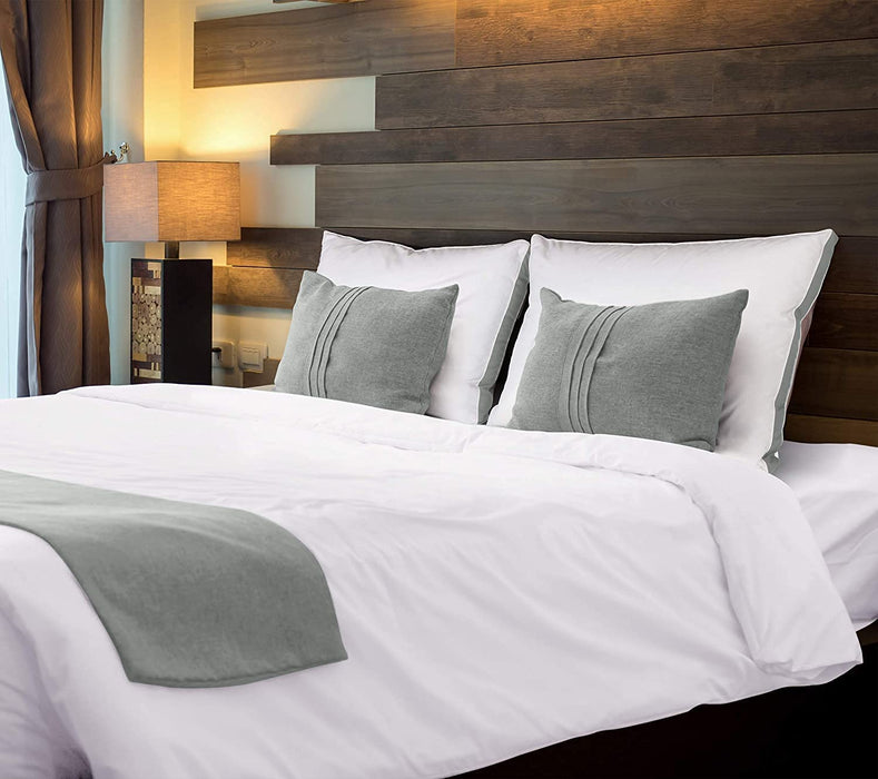 Bed Pillows for Sleeping Queen Size (Grey), Set of 2, Cooling Hotel Quality, Gusseted Pillow for Back, Stomach or Side Sleepers