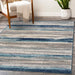 Lagos Collection 7501 Blue 8X10 Abstract Area Rug