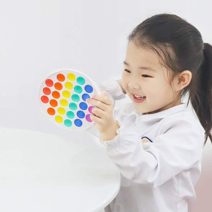 Pop Fidget Toy Bubble Fidget Sensory Toy, Bubble Popper Anxiety Relief Autism Toy, Silicone Figetget Toy for ADD ADHD, Popping Fidget Novelty Gift Mixing