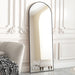 Arched Full Length Floor Mirror 64"X21" Full Body Standing Mirror,Black