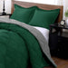 Lightweight Solid Comforter Set (King) with 2 Pillow Shams - 3-Piece Set - Blackish Green and Alloy Gray - down Alternative Reversible Comforter