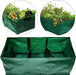 28 Gallon Exlarge Plastic Raised Planting Bed with 3 Compartments- 3 Divided Grids Rectangle Garden Grow Bag Potato Tomato Planter Pot Containers for Vegetables Plant Flowers Growing (Dark Green)