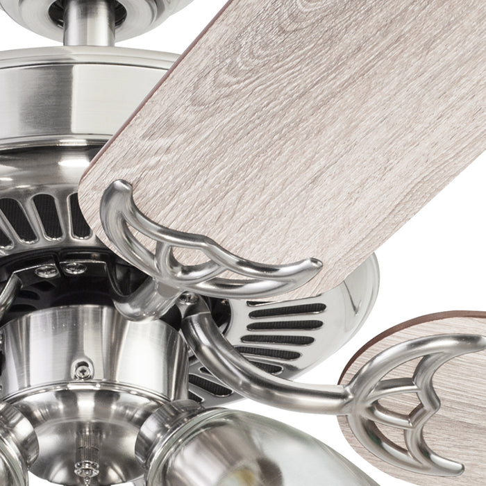 Better Homes & Gardens 52" 5 Blade Satin Nickel Ceiling Fan with 3 Lights