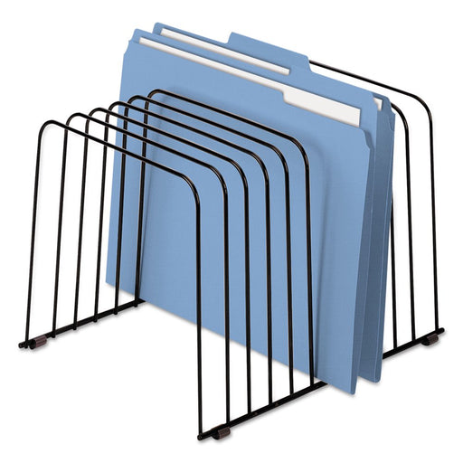 Fellowes Wire Desktop Organizer, 11 Section, Letter/Legal Files, 9" X 11.38" X 8", Black