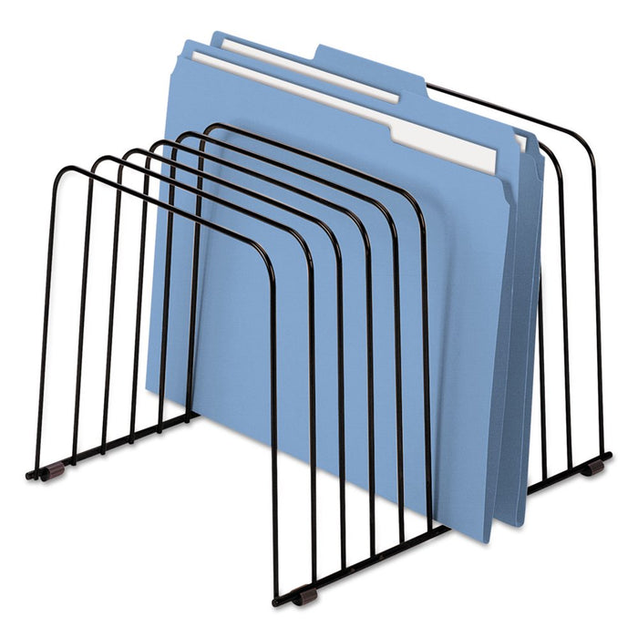 Fellowes Wire Desktop Organizer, 11 Section, Letter/Legal Files, 9" X 11.38" X 8", Black