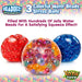 Beadeez Squishy Stress Relief Balls (3 Pack) - Colorful Squeeze Stretch Balls with Water Beads - Sensory Fidget Toys for Kids and Adults - Increase Focus, Great for ADHD, Autism, Anxiety
