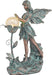 Large Garden Fairy Outdoor Statue, Solar Garden Sculptures & Statues with Crackle Glass Globe, Bronze Patina Garden Art for Lawn Patio Yard Decor 13.2 Inch