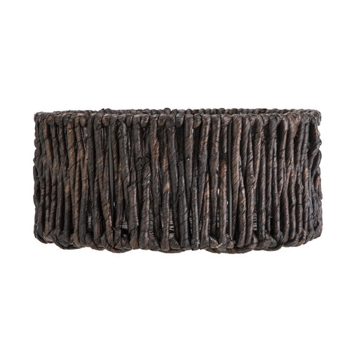 Mainstays round Dark Brown Maize Low-Rise Decorative Storage Basket