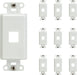 On-Q WP3413WH10 High Impact Flame Retardant Plastic 3-Port Decorator Outlet Strap, White, 10 Count