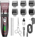Dog Clippers Low Noise, 2-Speed Quiet Dog Grooming Kit Rechargeable Cordless Pet Hair Clipper Trimmer Shaver for Small and Large Dogs Cats Animals (Gold)