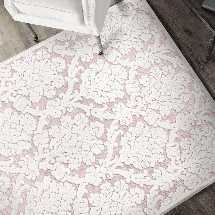 My Texas House Charlotte, Transitional, Damask, Woven Area Rug, 5'2" X 7'6"
