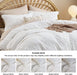 Bedsure Duvet Cover Queen Size - Queen Duvet Cover Set, Boho Bedding Queen for All Seasons, 3 Pieces Embroidery Shabby Chic Spring Bedding Duvet Covers (White, Queen, 90X90'')
