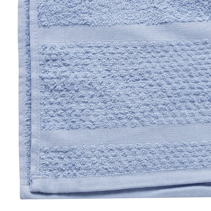 Mainstays 10 Piece Solid Dyed Cotton Bath Towel Set, Office Blue