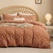 Bedsure Twin Duvet Cover Set - Duvet Cover Twin Size, Twin Bohobedding for All Seasons, 2 Pieces Embroidery Shabby Chic Home Bedding Duvet Cover Set (Burnt Orange, Twin, 68X90'')