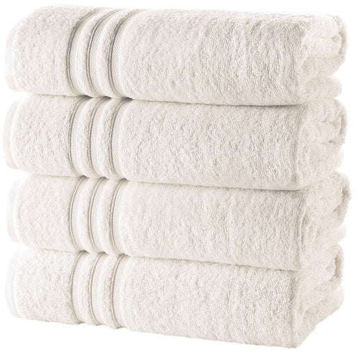 Bath Towels 4 Piece Set Sea Salt Soft Fluffy, Absorbent and Quick Dry Perfect for Daily Use