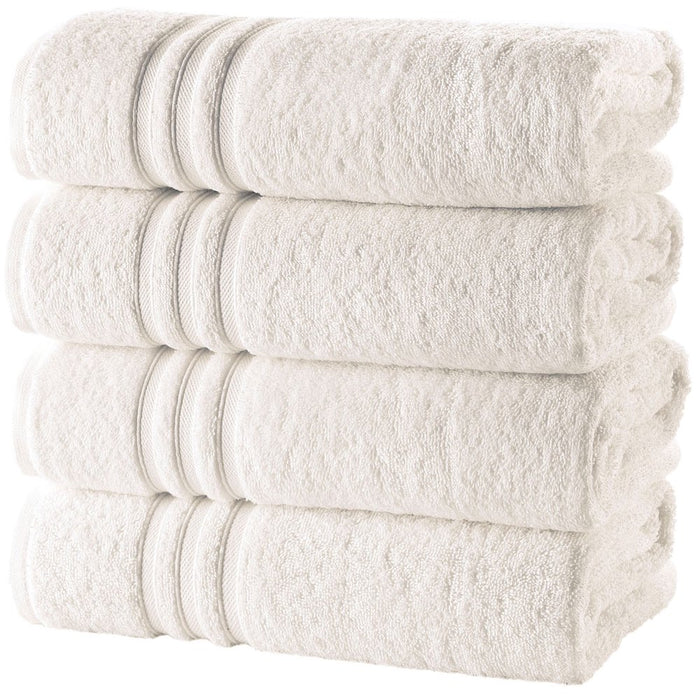 Bath Towels 4 Piece Set Sea Salt Soft Fluffy, Absorbent and Quick Dry Perfect for Daily Use