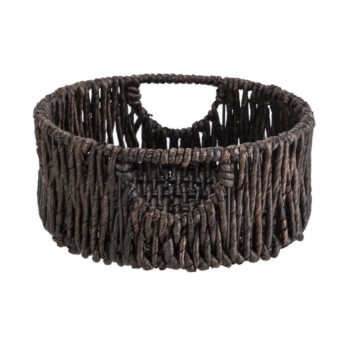 Mainstays round Dark Brown Maize Low-Rise Decorative Storage Basket