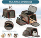 Expandable Cat Carrier Dog Carriers,Airline Approved Soft-Sided Portable Pet Travel Washable Carrier for Kittens,Puppies,Removable Soft Plush Mat and Pockets,Locking Safety Zippers
