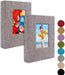 Small Photo Album 4X6 – Clear Pages, Linen Cover with Front Window, Pack of 2, Each Small Album Holds 52 Photos, Small Brag Book Photo Album for 4X6 Photos, Grey Fabric