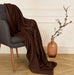 Cotton Waffle Blanket 300 GSM (Brown - 90X108 Inches) Soft Lightweight Breathable Bed Blanket King Size Layering Any Bed for All Season